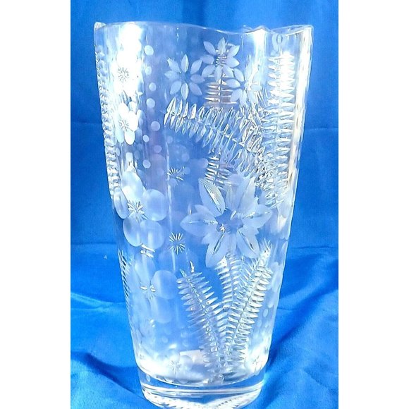 Dresden, Thomas Other - Stunning Thomas Dresden 12" 12lb   Fantasy Flowers Brilliant Cut Gl…